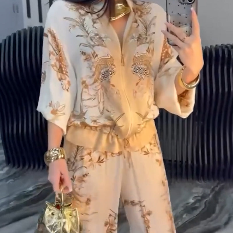 ✨Hot Sale 49% Off🌸Women’s Elegant Zip-Up Two-Piece Set