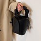 🎁Hot sale 49% OFF✨ Handmade PU Leather Drawstring Bucket Bag – Stylish & Versatile! 👜
