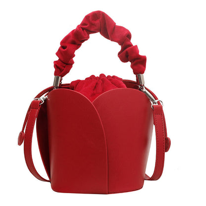 🎁Hot sale 49% OFF✨ Handmade PU Leather Drawstring Bucket Bag – Stylish & Versatile! 👜