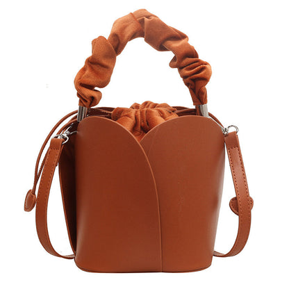 🎁Hot sale 49% OFF✨ Handmade PU Leather Drawstring Bucket Bag – Stylish & Versatile! 👜