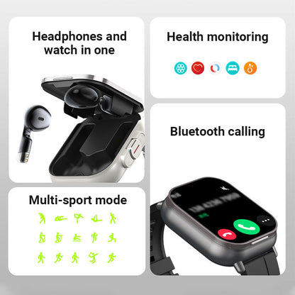 🔥2025 New Hot Sale🔥 2-in-1 Bluetooth Earphones Smartwatch ✈️ Free Shipping