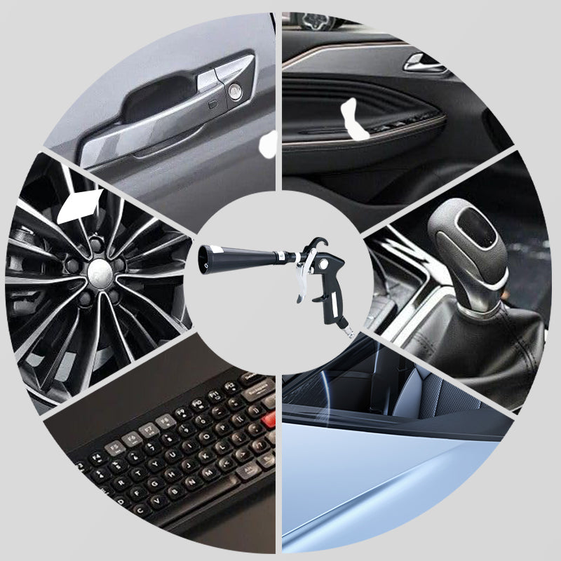 🔥Hot Sale🔥Air Blow Gun Car Interior Cleaning Gun High Pressure Car Detailing Cleaning Tool with Nozzle and Auto Detailing Dusting Brush✈️Free Shipping