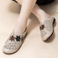 ⏳ Limited time 50% off! 💥Women's Elegant PU Leather Slide Sandals with Floral Design（The more you buy, the higher the discount）