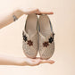 ⏳ Limited time 50% off! 💥Women's Elegant PU Leather Slide Sandals with Floral Design（The more you buy, the higher the discount）