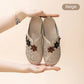⏳ Limited time 50% off! 💥Women's Elegant PU Leather Slide Sandals with Floral Design（The more you buy, the higher the discount）