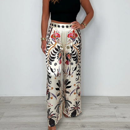 ✨Hot Sale 49% Off🌸Women's Printed Satin Wide Leg Pants