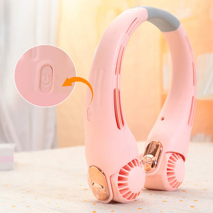 🍃 Neck Air Conditioner Fan – Ultra‑quiet, 360° rotating, 3 speeds. Hands‑free cooling, long battery. Summer essential! 😎🌬️