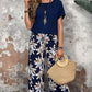 Women's Casual Floral Print Wide Leg Trousers and Short Sleeve Top Set