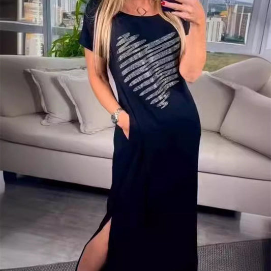 ✨Hot Sale 49% Off🌸Long T-Shirt Dress with Side Slits
