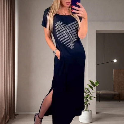 ✨Hot Sale 49% Off🌸Long T-Shirt Dress with Side Slits