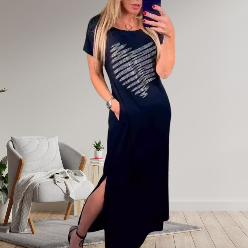 ✨Hot Sale 49% Off🌸Long T-Shirt Dress with Side Slits