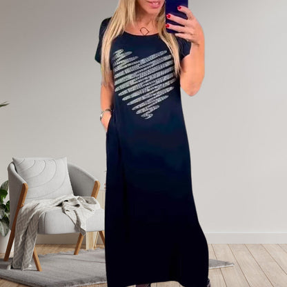✨Hot Sale 49% Off🌸Long T-Shirt Dress with Side Slits