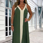 ⏳ Limited time 50% off! 💥Women's V-Neck Sleeveless Color Block Maxi Dress