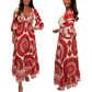 🌸LAST DAY PROMOTION - 50%OFF🌸Women's Retro Boho Deep V-Neck Maxi Dress🔥