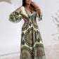 🌸LAST DAY PROMOTION - 50%OFF🌸Women's Retro Boho Deep V-Neck Maxi Dress🔥