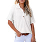 ✨Hot Sale 49% Off🌸Women's Lapel Loose Short Sleeve Top