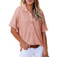 ✨Hot Sale 49% Off🌸Women's Lapel Loose Short Sleeve Top