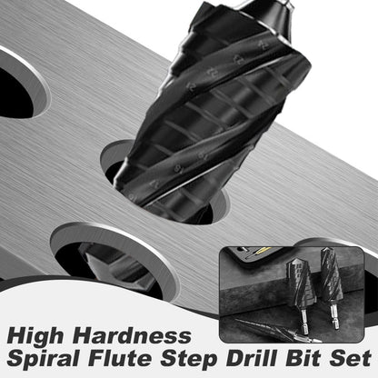 ✨🏆50% discount🏆High Hardness Spiral Flute Step Drill Bit Set✈️ Free Shipping