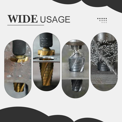 ✨🏆50% discount🏆High Hardness Spiral Flute Step Drill Bit Set✈️ Free Shipping