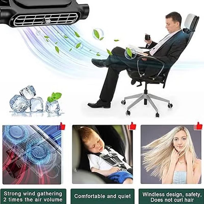 ⏳ Limited time 50% off! 💥USB Car Headrest Cooling Fan with 3 Speeds