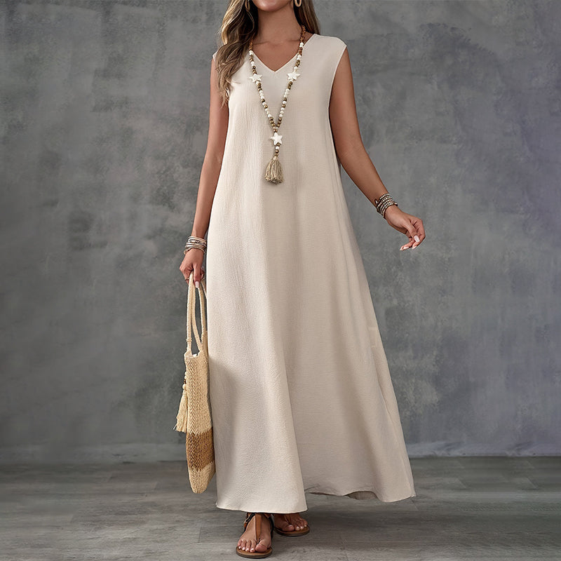 💖HOT SALE 50% OFF💖 Women's Sleeveless V-Neck Dress with Side Slit