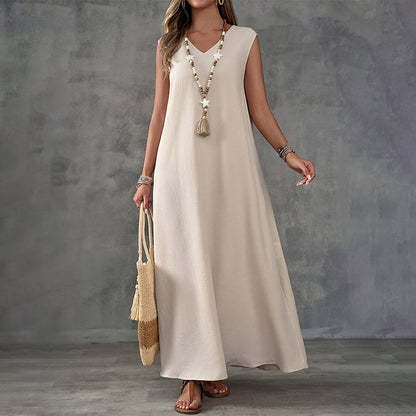 💖HOT SALE 50% OFF💖 Women's Sleeveless V-Neck Dress with Side Slit