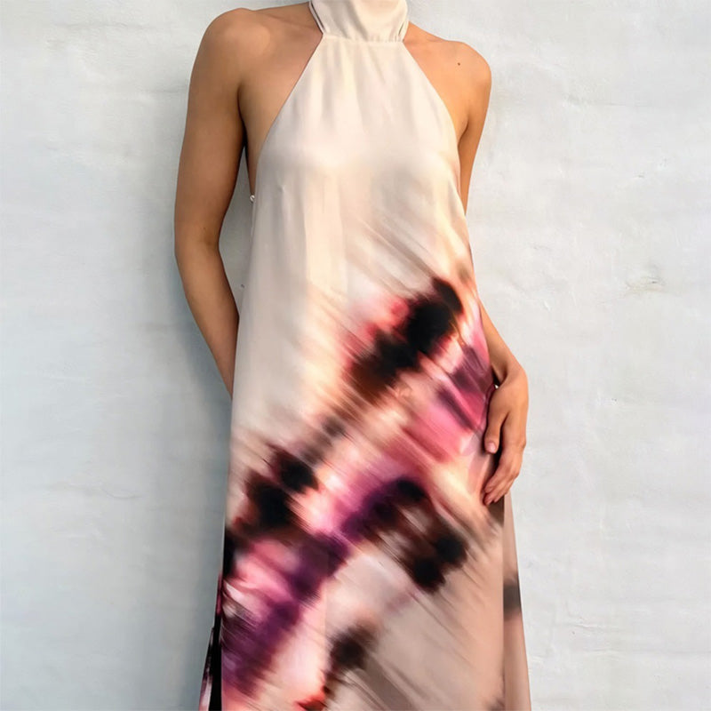 ⏳ Limited time 50% off! 💥Women's Tie-Dye Halter Maxi Dress