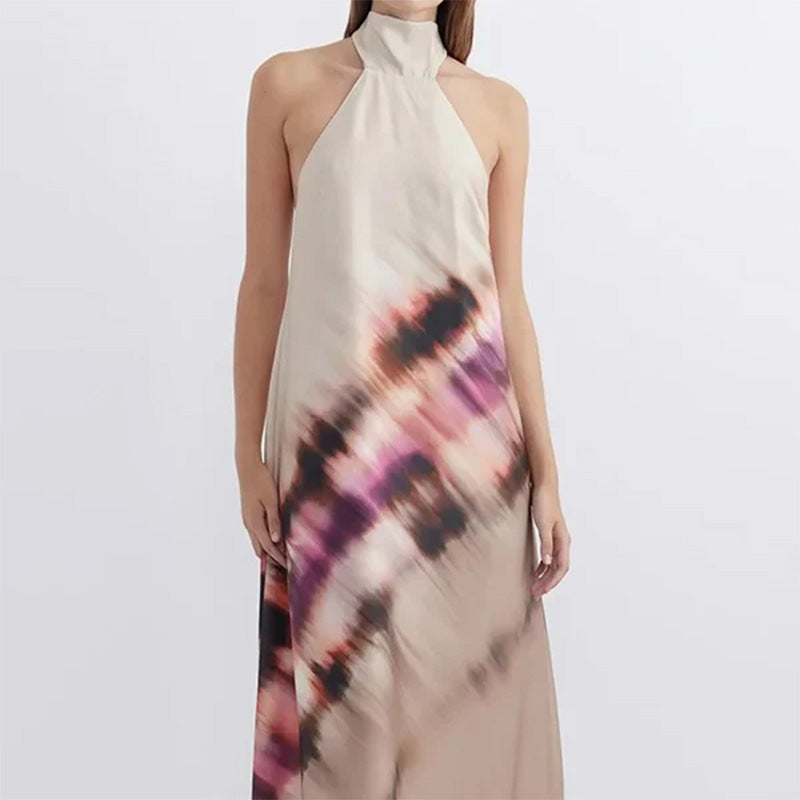 ⏳ Limited time 50% off! 💥Women's Tie-Dye Halter Maxi Dress