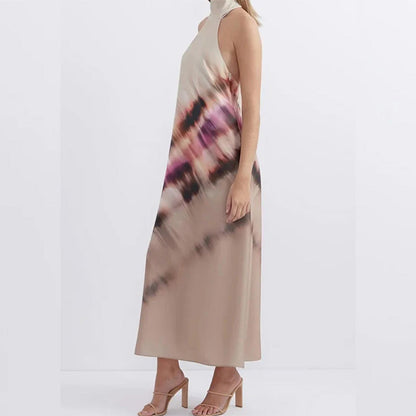 ⏳ Limited time 50% off! 💥Women's Tie-Dye Halter Maxi Dress