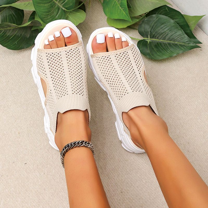 💥2025 New Hot Sale💝Women’s Casual Breathable Hollow Knitted Platform Sandals