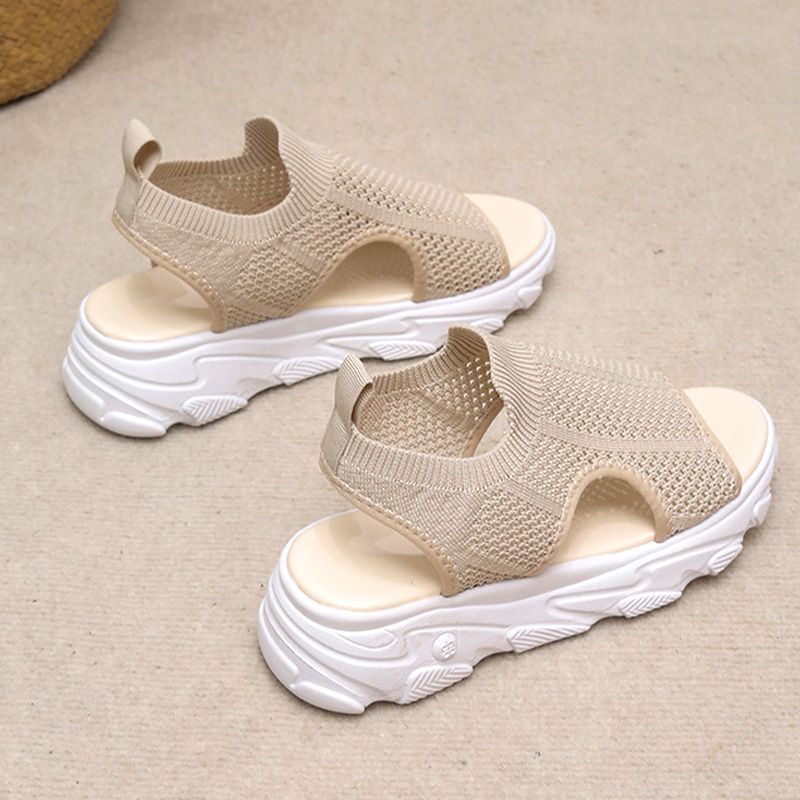 💥2025 New Hot Sale💝Women’s Casual Breathable Hollow Knitted Platform Sandals