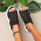 💥2025 New Hot Sale💝Women’s Casual Breathable Hollow Knitted Platform Sandals
