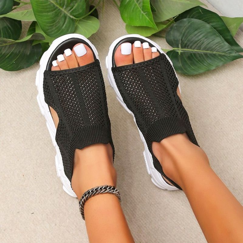 💥2025 New Hot Sale💝Women’s Casual Breathable Hollow Knitted Platform Sandals