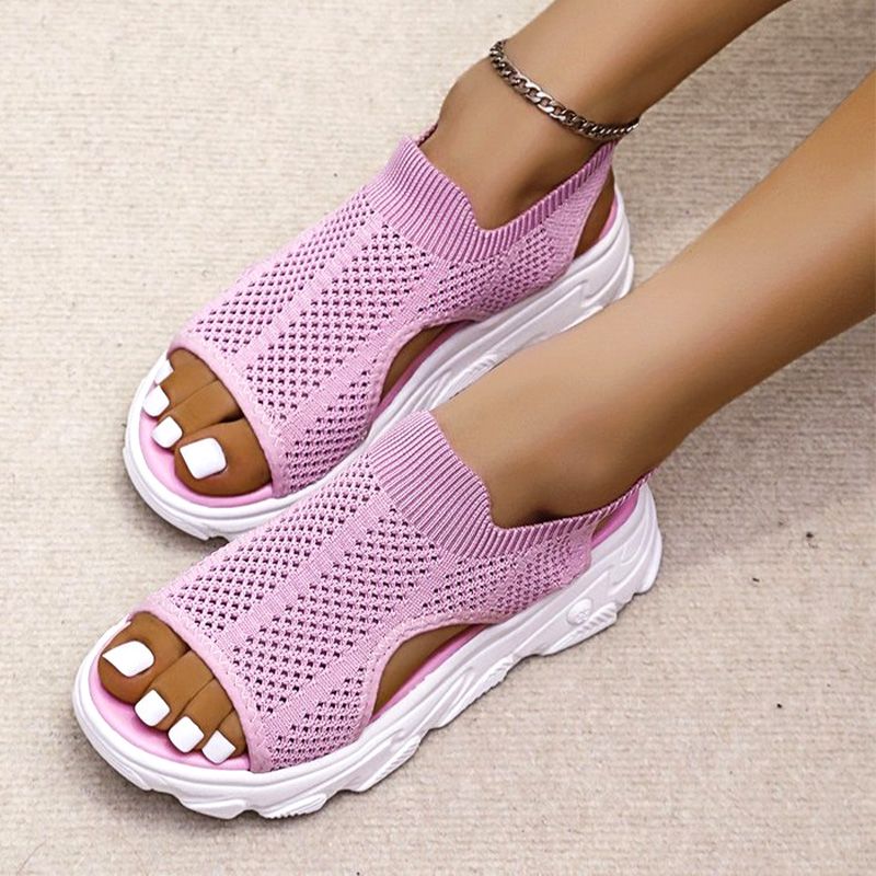 💥2025 New Hot Sale💝Women’s Casual Breathable Hollow Knitted Platform Sandals