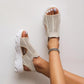 💥2025 New Hot Sale💝Women’s Casual Breathable Hollow Knitted Platform Sandals
