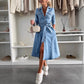 ✨2025 New Arrivals ✨Women's Button Down Long Sleeve Denim Dress