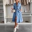 ✨2025 New Arrivals ✨Women's Button Down Long Sleeve Denim Dress