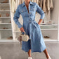 ✨2025 New Arrivals ✨Women's Button Down Long Sleeve Denim Dress