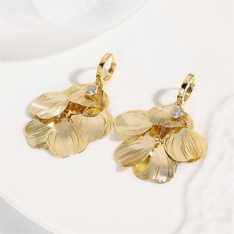 🍀Women’s Layered Leaf Hoop Dangle Earrings
