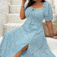 💗Summer Specials-Plus-size clothing💗Short Sleeve Split Floral Print Dress