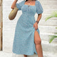 💗Summer Specials-Plus-size clothing💗Short Sleeve Split Floral Print Dress