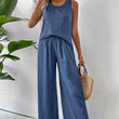 ✨2025 New Arrivals ✨Sleeveless Top & Wide-Leg Pants Set
