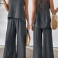 ✨2025 New Arrivals ✨Sleeveless Top & Wide-Leg Pants Set