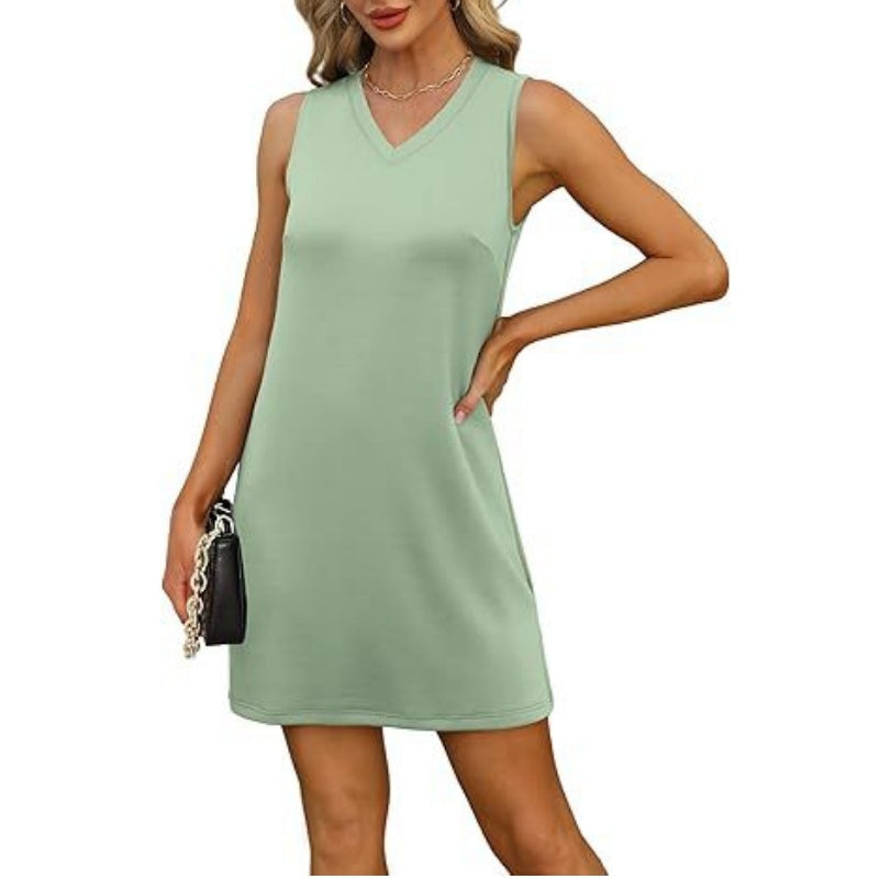 🎉🛍️Weekend Special👗Women’s V-Neck Tank Mini Dress