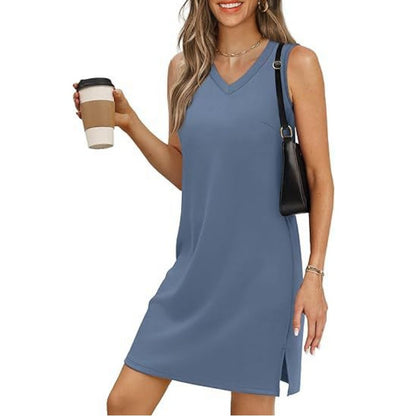 🎉🛍️Weekend Special👗Women’s V-Neck Tank Mini Dress