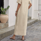 🥳2026 HOT SALE🥳💞Cotton-Linen Loose Round-Neck Dress