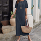 🥳2026 HOT SALE🥳💞Cotton-Linen Loose Round-Neck Dress
