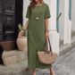 🥳2026 HOT SALE🥳💞Cotton-Linen Loose Round-Neck Dress
