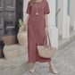 🥳2026 HOT SALE🥳💞Cotton-Linen Loose Round-Neck Dress