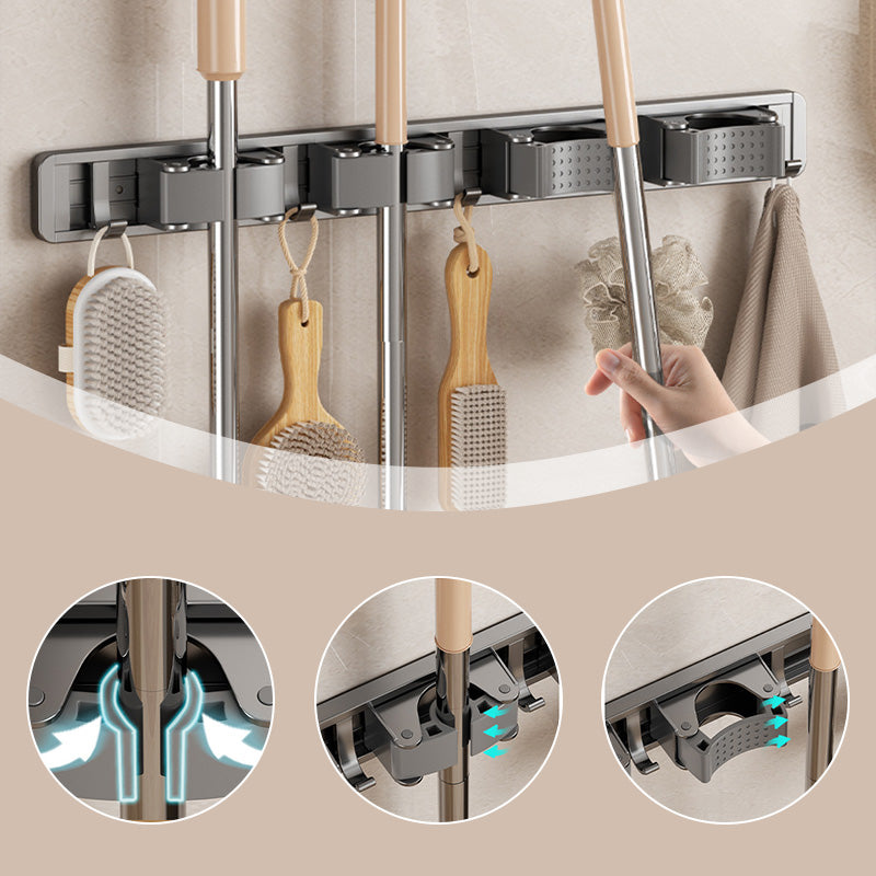 🔥2025 Hot Sale🔥No-Drill Wall-Mounted & Heavy-Duty Broom and Mop Holder with Hook